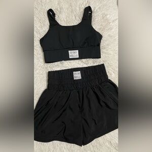 Ivory Belle Everyday Bra and shorts Black set